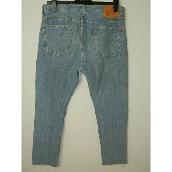 Levi's 510 Jeans Light Wash Distressed Frayed Hem Jeans Size W 32 L 30 - Picture 7 of 11